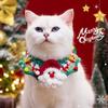 Hand-Knitted Wool Christmas Pet Snood Collar for Cats and Small Dogs