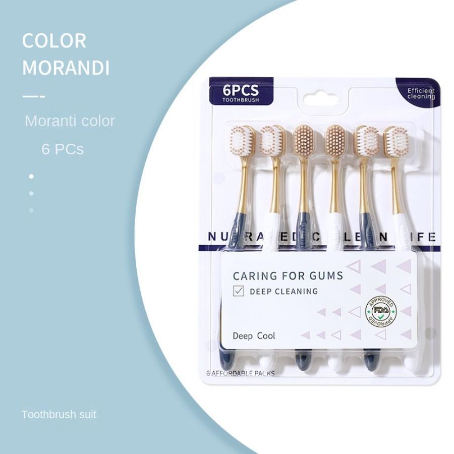 

Sam s same style toothbrush, soft bristled high-end adult family 6-pack, home travel hotel couple wide head hair