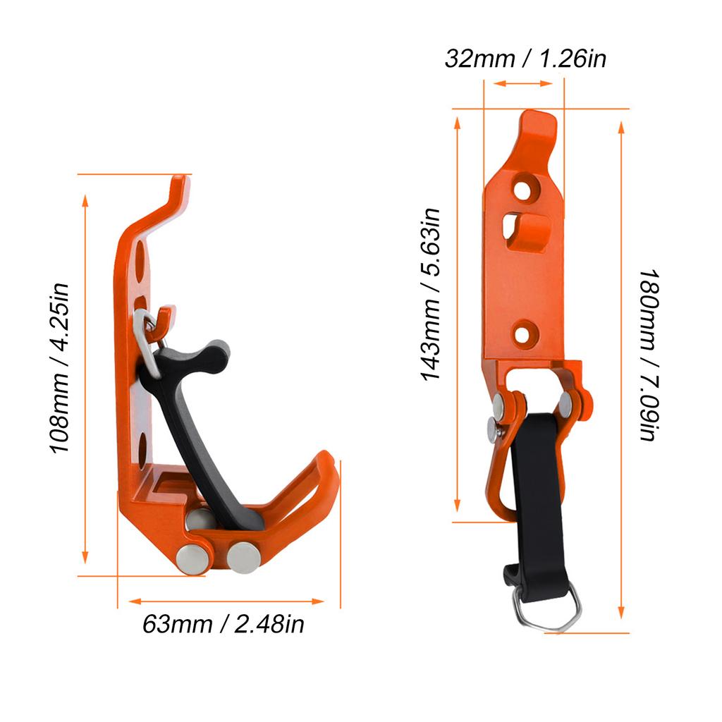 2pcs Heavy Duty Metal Rubber Clamp for Digging Implement Hatchet Water Pipe Adjustable Anti Slip Tool Holder with Non