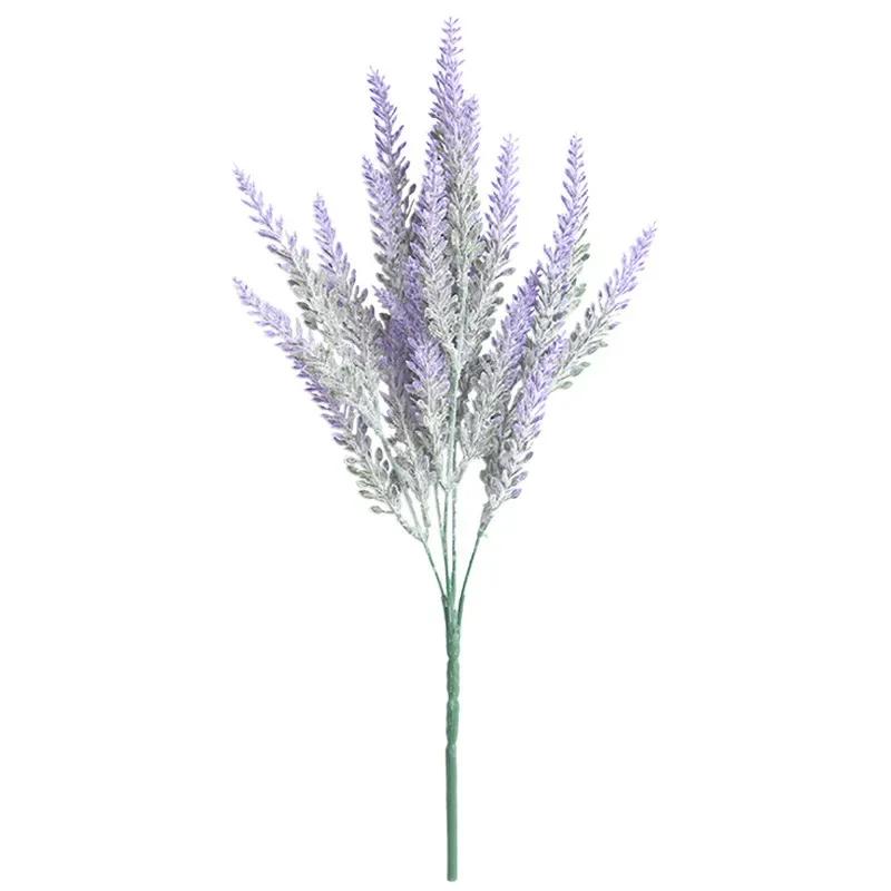Artificial Wheat Ears 1PC Fork Plant Flowers Simulate Lavender Garden Wedding DIY Flower Plants Potting Plastic Bouquets A Bunch