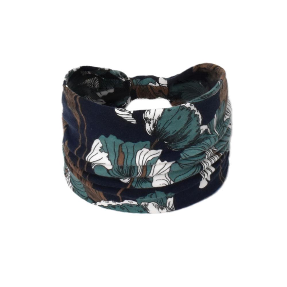Women's Paisley Sport Yoga Headband - Sweat-Absorbing, Elastic Cotton, Bohemian Style