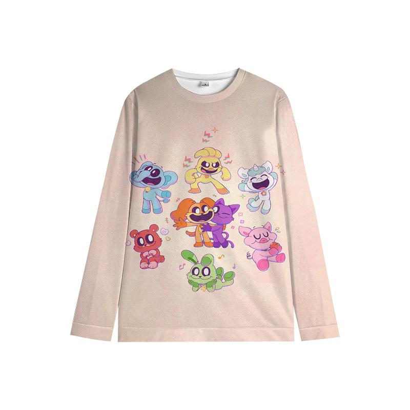 

Smiling Critter Catnap Dogday Clothing Girls Casual Sports Hoodies Crew Neck Tops Sweatshirts Kid Simple Cute Pullovers 100