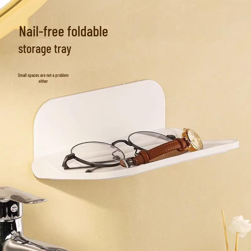 Stanzfreies faltbares Saugregal für Badezimmer, Toilette oder Nachttisch zur Aufbewahrung von Mobiltelefonen