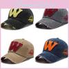 Vintage Baseball Cap For Men And Women Adjustable Denim Sunshade Hat With Letters