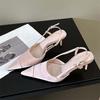 Fashion Eilyken Spring Buckle Strap Women Pumps Sandals Fashion Shallow Thin Heels Pointed Toe Slingback Mules Tacones Mujer