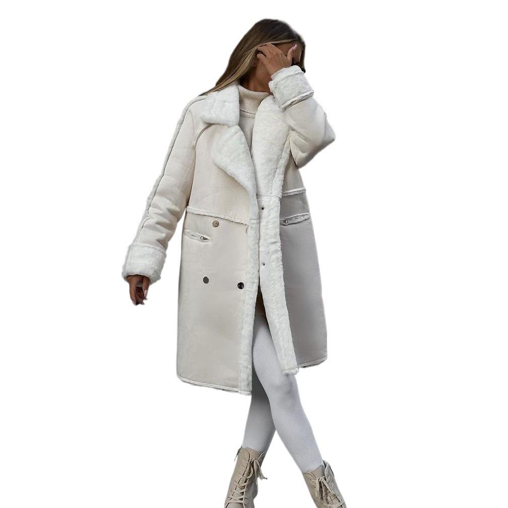 Winter New Imitation Deerskin Fleece Fur Coat Coat Women's Medium and Long Fur Integrated Loose and Thickened