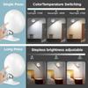 LED Magnetic Wall Light Stepless Dimming Wall-Mounted Lamp, 3-Tone, 360° Rotation, Quick Install, Strong Adhesive, Cordless, Rechargeable, Touch