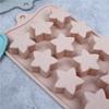 Silicone Ice Cream Chocolate Mold Cookie Five-pointed Star Mould for Jelly Fudge Truffle Ice Cube Cake Decoration Baking Tools