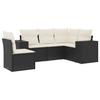VidaXL Salon de Jardin avec Coussins 5 pcs, Canapés de Terrasse, Ensemble de Meubles de Patio, Mobilier d'Extérieur, Noir 3254903