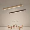 Nordic Style Living Room LED Linear Ceiling Light Hallway Long Ceiling Lamp Liner Lamp Natural Wood Finish Balcony Light