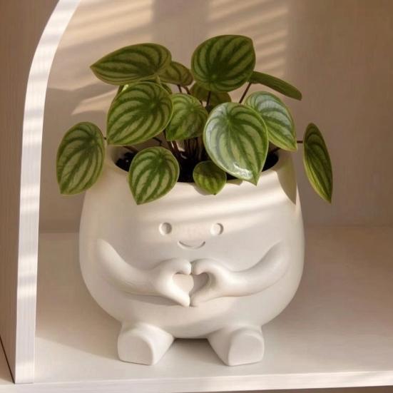 Adornos para Macetas Impresión 3D Lindo Soporte de Planta de Escritorio Duradero PLA Decoración del Hogar para Suculentas