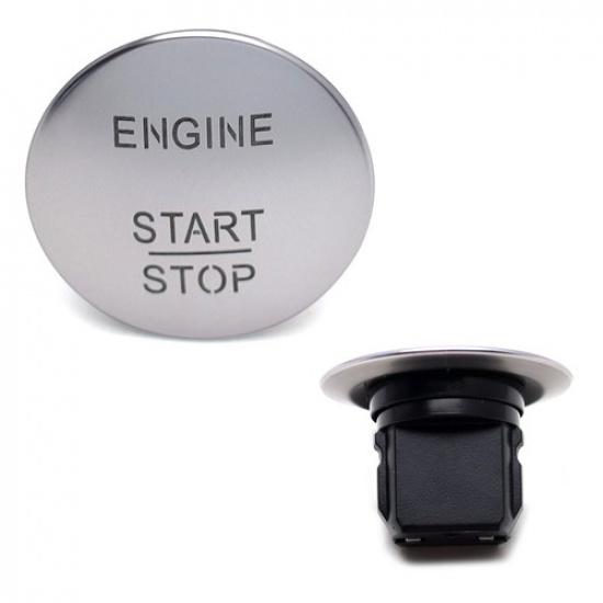 Satin Silver Engine Start/Stop Push Button Replacement For Mercedes Gen1 Push Go