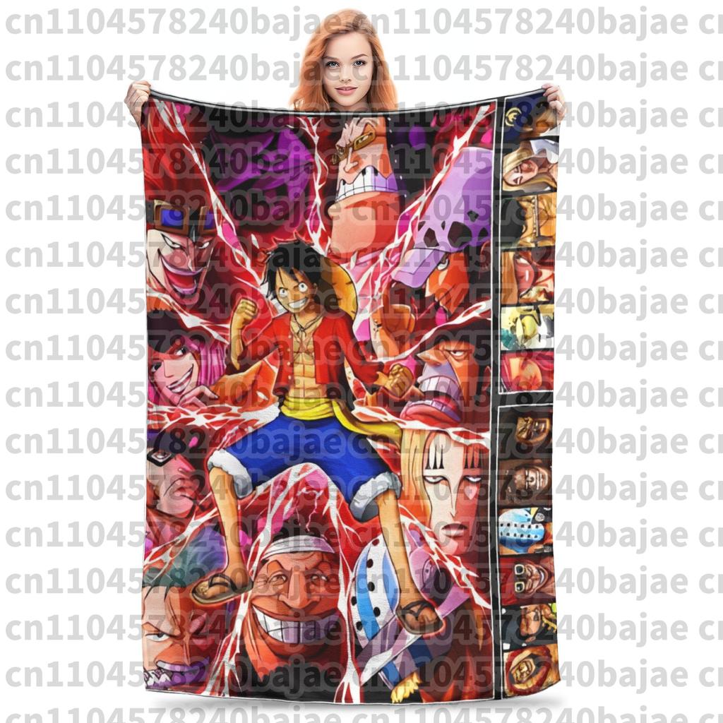 Luffy one piece Throw Blanket for Couch Fuzzy Soft Plush Blanket 50x60 Inches Multi-size Bedspread for All Seasons