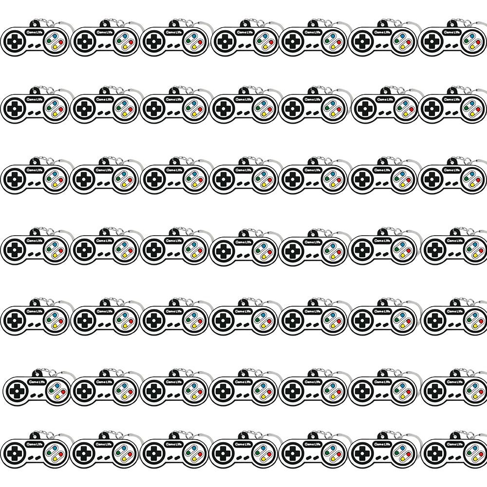50PCS Keychain for Boys Men Gamepad Keyring Joystick Game Controller Key Accessories fit Handbag Key Pendant Friends Key Gifts