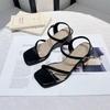 Transparent thick heel with sandals fairy fairy style 2025 summer new fashion French temperament versatile high heels