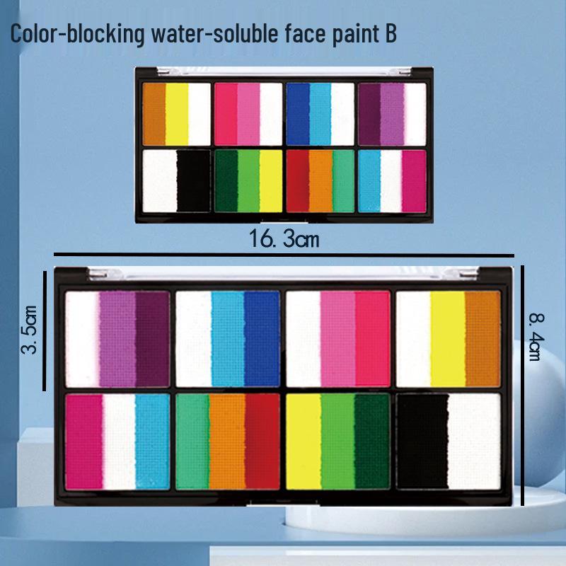 MengHui 12-Color Kids' Face Paint Set - Water-Soluble Body & Stage Makeup