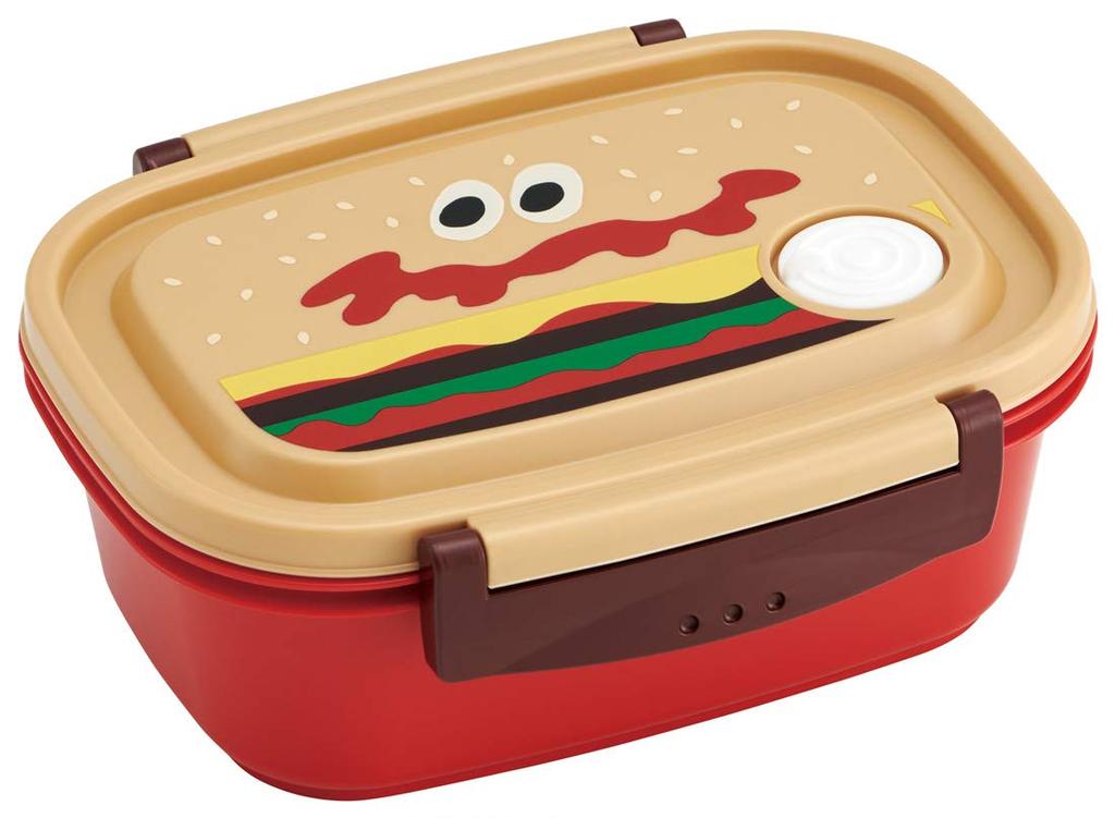 Skater Easy Light Lunch Sealable Storage Burger Conks XPM4 & Box, Medium, Microwaveable, 550ml, Container,