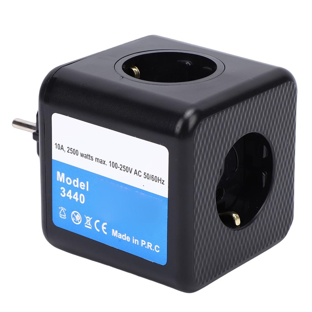 2500W 16A Multi Plug Power Outlet Extender Multifunctional Cube Socket with Type C 2 USB Ports 3 AC Outlets for Phone