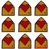 10Pcs/Lot Cartoon Envelope Patch Iron On Embroidered Patches For Clothing Thermoadhesive Patches On Clothes Heart Fusible Patch