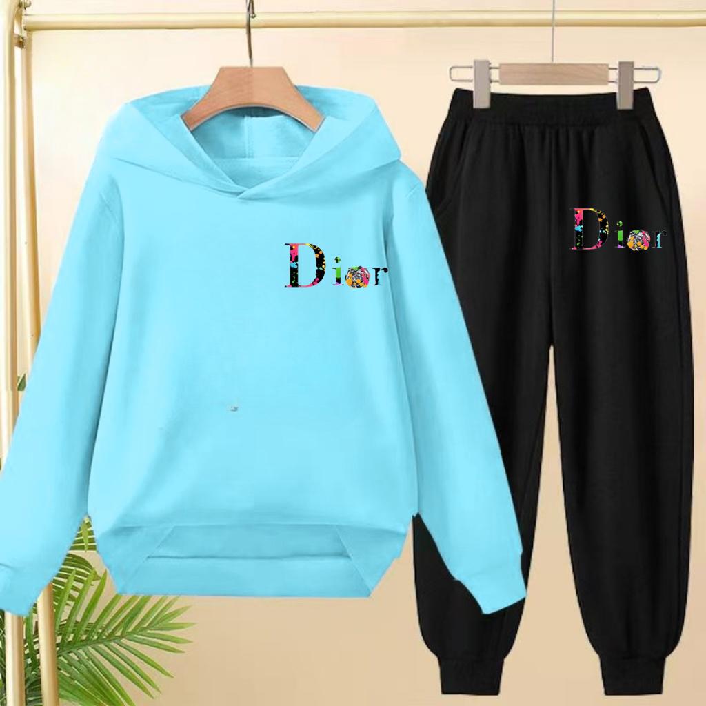 Children Commodity Hoodie Colored Letters Sports Pullover3-12Yrs Coat Sweatshirt+Pants 2P Boys Girls Toddler Clothes Leisure Set