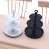 Mini Cake Stand For Dollhouses Simulation 3 Tiers Metal Design Lightweight Yet Stable Role Play Essential
