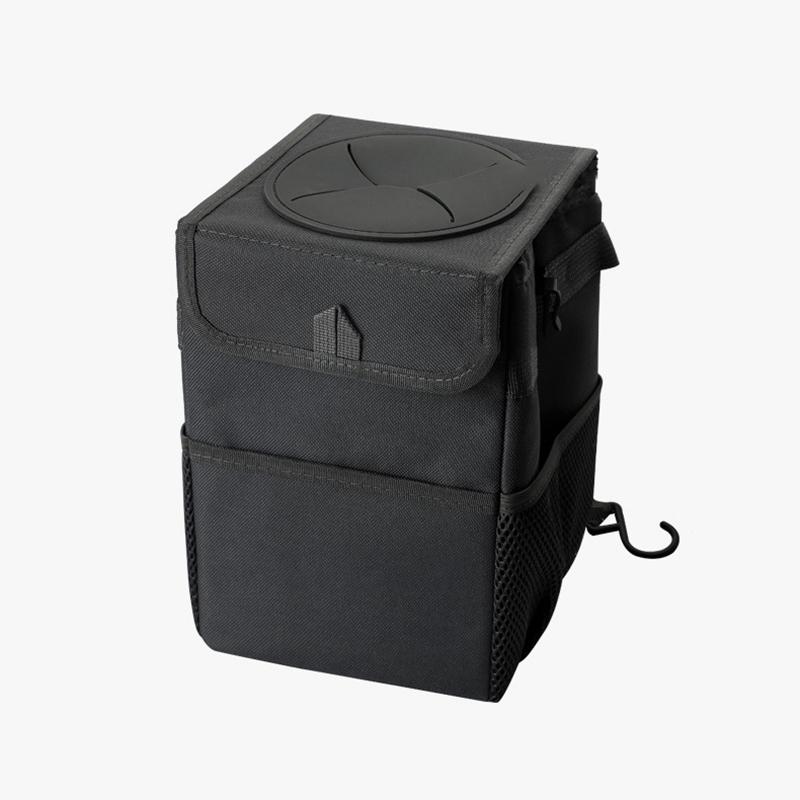 Car Trash Can With Lid Leakproof Trash Bin Car Garbage Can Collapsible Auto Truck Storage Bag Organizer Car Accessories