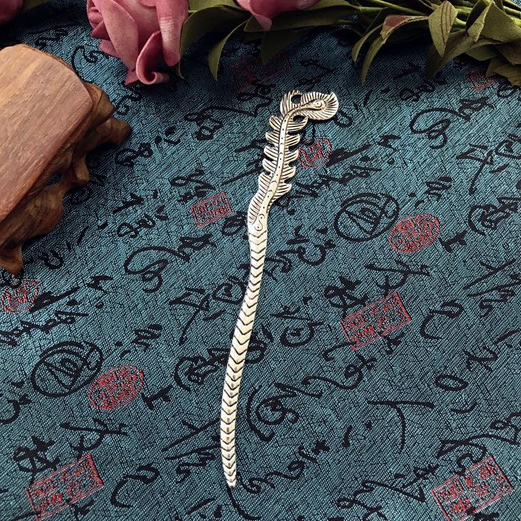 Retro ethnic style Miao silver hairpin antique bookmark female flower hairpin simple classical versatile disc hair hairpin hair accessories
