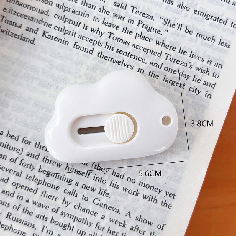 Cute Cloud Shape Mini Portable Utility Knife Paper Cutter Cutting Paper Razor Blade Office Stationery Cutting Supplies