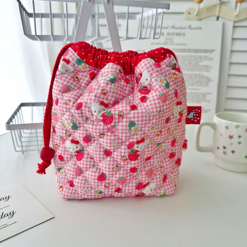 

Sanrio Hello Kitty Drawstring Pocket Storage Bag Kawaii Makeup Bag Travel Bag Menstrual Bag Sundry Storage Bag