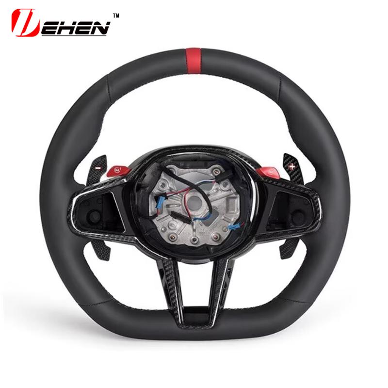 AZHKP1 Upgraded Leather Car Steering Wheel For BMW 3 4 5 Series G01 G02 G05 G20  G80 G82 G22  G26 G30 G32 G87 F90 F95 Car Accessories