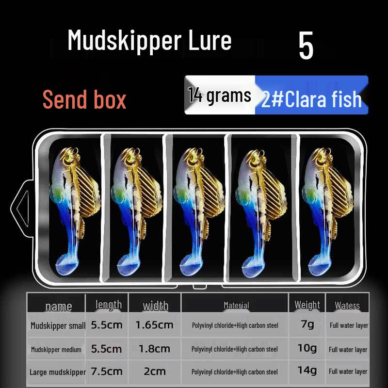 Mudskipper Anti-Snag T-Tail Soft Bait Lure for Bass, Catfish, Blackfish & Mandarin Fish