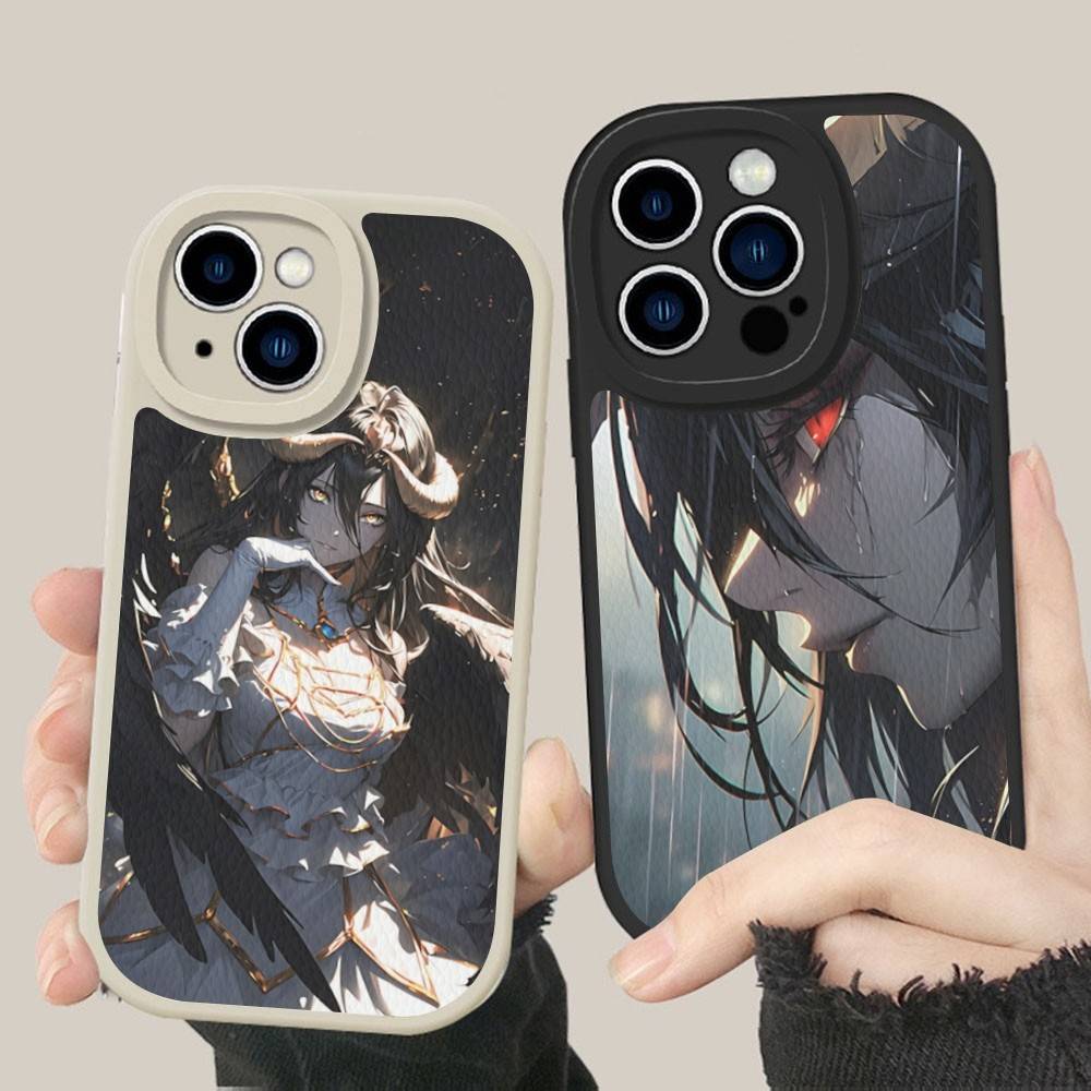 Cartoon Anime A-AlbedoS Leather Phone Case For IPhone 16 15 14 13 12 11 Pro Max Plus Shockproof Cover