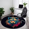 1pc Wolf Spirit Office Round Area Rug, Under Office Chairs Bedroom Living Room Home Decor, Room Deco