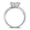 Lindon Classic Copper Alloy Zircon Ring Ladies Jewelry Wedding Promise Party Gift