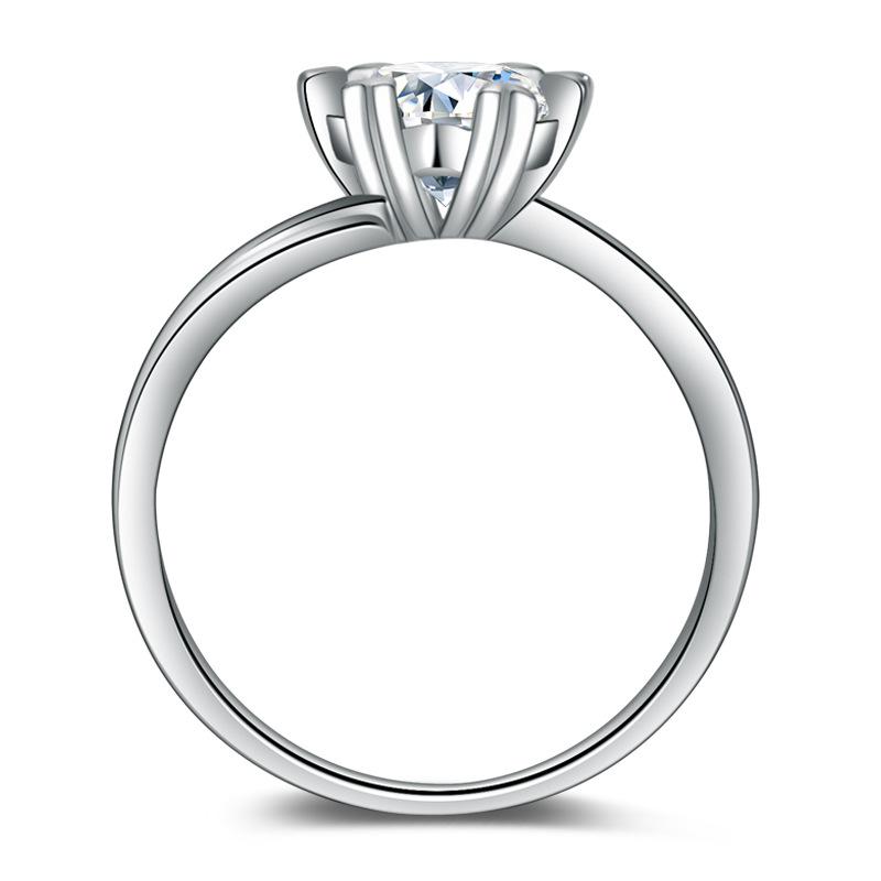 Lindon Classic Copper Alloy Zircon Ring Ladies Jewelry Wedding Promise Party Gift