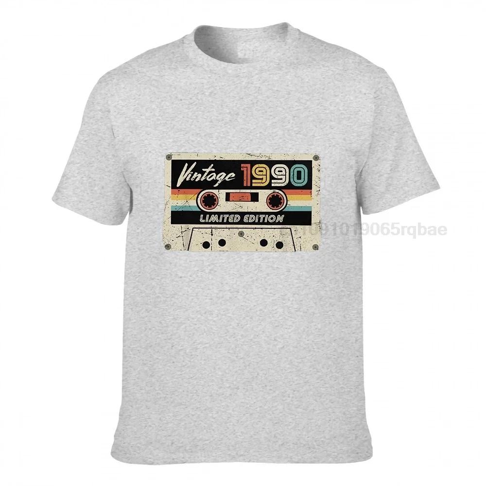 Classic Vintage Made In 1990 T Shirt Unisex 30th Birthday Gift Retro Cassette Tshirt Cotton Tee Shirt Anniversary Tops For Husband