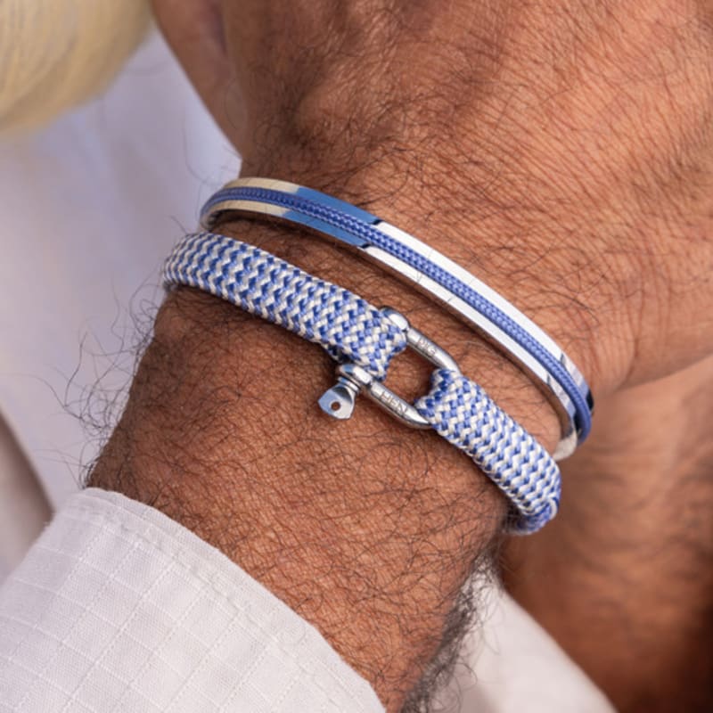 PIG & HEN Vicious Big Bracelet - Indigo Purple X Cream X Silver