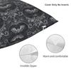 Custom Gothic Halloween Lace Bats Cushion Cover 45x45 Cm Polyester Throw Pillow Case For Sofa Living Room Decoration Pillowcase