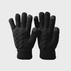 Men's Winter Knitted Touchscreen Gloves, Double-Layer Velvet, Thick and Warm for Cycling and Cold-Proof