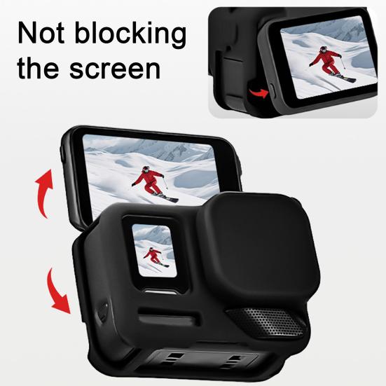 Protector de Lente para Cámara de Acción Cubierta Protectora a Prueba de Golpes Resistente a Impactos Fácil Instalación Funda de Silicona para Cámara de Acción para Insta360 Ace Pro 2