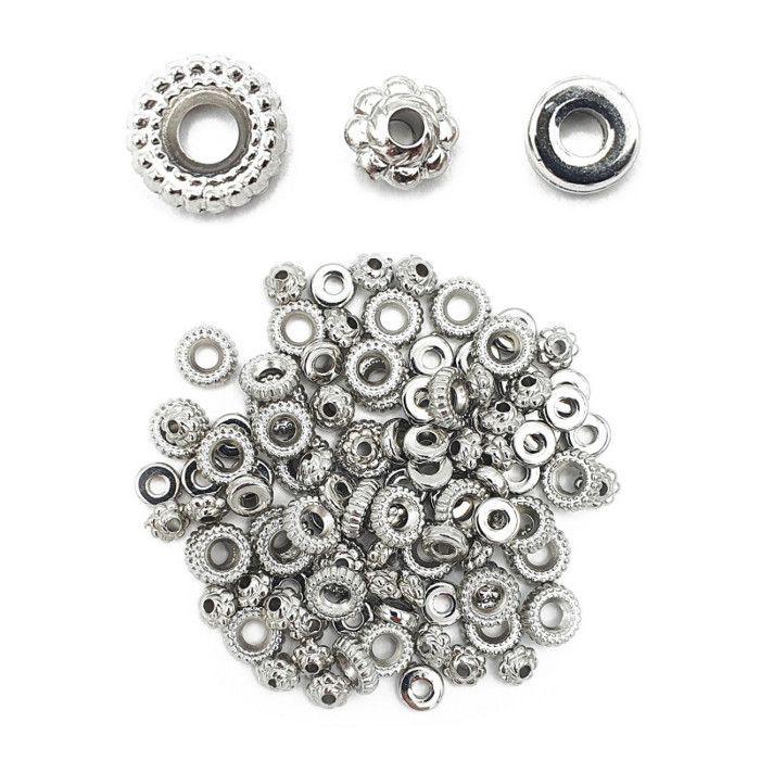 Perles Heishi - CTOP - Argenté - Bijoux bracelets colliers - Mixte - Couleur gris