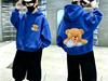 Y2K Cute Afternoon Tea Teddy Bear Printed Boys' and Girls' Loose Casual Long-Sleeved Children's Hooded Shirt