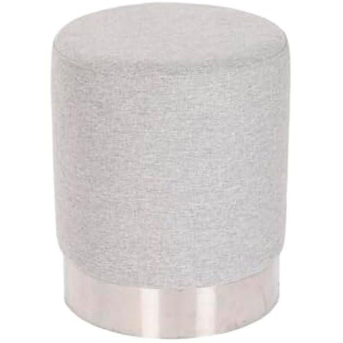 Repose-Pieds - HOME ESPRIT - Modèle S3053970 - Gris argenté - 35 x 35 x 42 cm - Contemporain