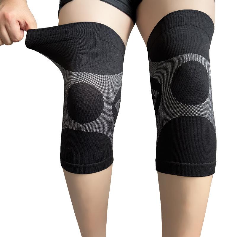 

Наколенники для занятий спортом на открытом воздухе Вязаный нейлон Мужские и женские Велосипедные наколенники Альпинизм Компрессионная дышащая защита колен Специальный чехол L size, two packs чёрный