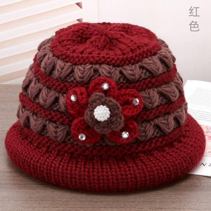 New Style Mom Hat for Women Winter Imitation Mink Fur Hat  Fashionable Leather Warm Hat  Middle Aged and Elderly Fur Tomb Cap Trend