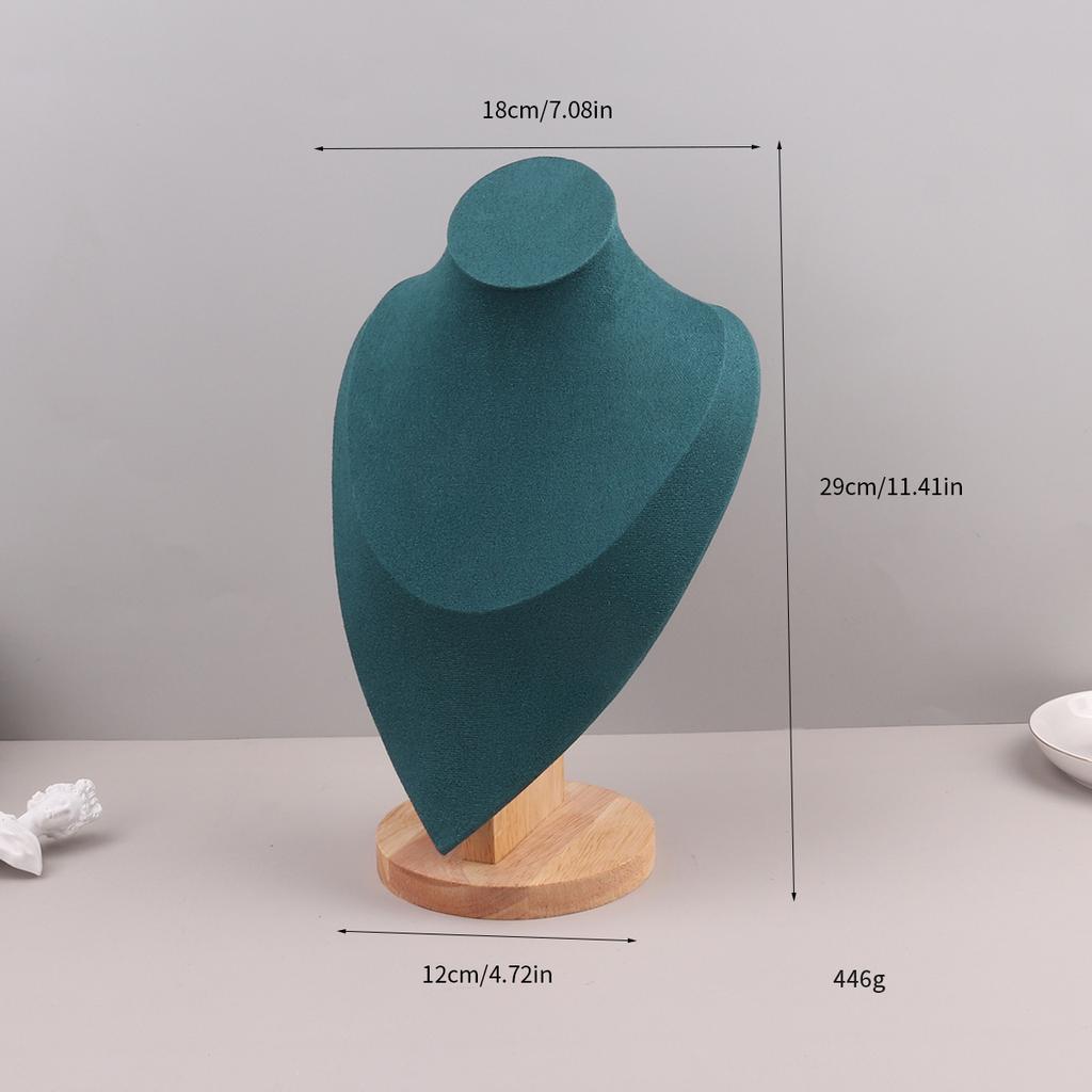 Velvet Portrait Necklace Display Pendant Organizer Jewelry Display Stand Jewelry Mannequin Bust Necklace Pendant Window Display