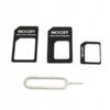 Adapter 3W1 Nano Sim / Micro Sim Czarny