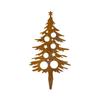 1pc Rustic Metal Christmas Tree Yard Decoration Stake - Durable Outdoor Holiday Decor for Garden, Patio, and Bonsai
