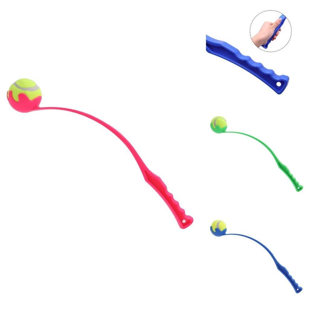 Dog Toy Ball Throwing Stick Interactive Outdoor Pet Training Tennis Ball Launcher