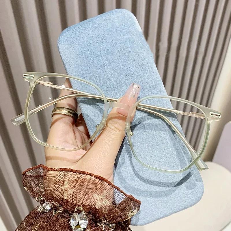 Fashion Luxury Myopia Glasses for Women Oversized Square Frame Minus Diopter Eyewear Unisex New Near Sight Eyeglasses for Men